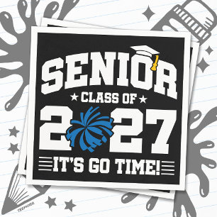 Senior Graduation Quote Cheerleader Class of 2027 Napkin