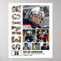 Senior Graduation Sports Player Photo Collage