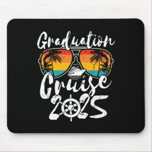 Senior Graduation Trip Cruise 2025 Retro Ship Part Mouse Pad