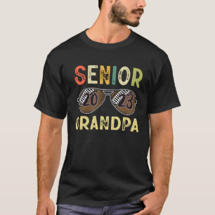 Senior Grandpa 2023 Cool Proud Football Senior Gra T-Shirt