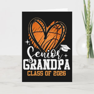 Senior Grandpa Cl Of 2026 Basketball Graduation He Card