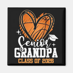 Senior Grandpa Cl Of 2026 Basketball Graduation He Magnet