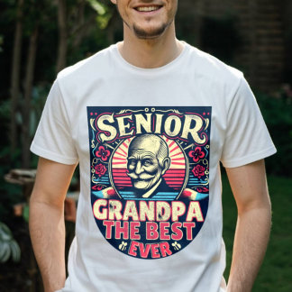 Senior Grandpa The Best Ever Modern Dad graduate  T-Shirt