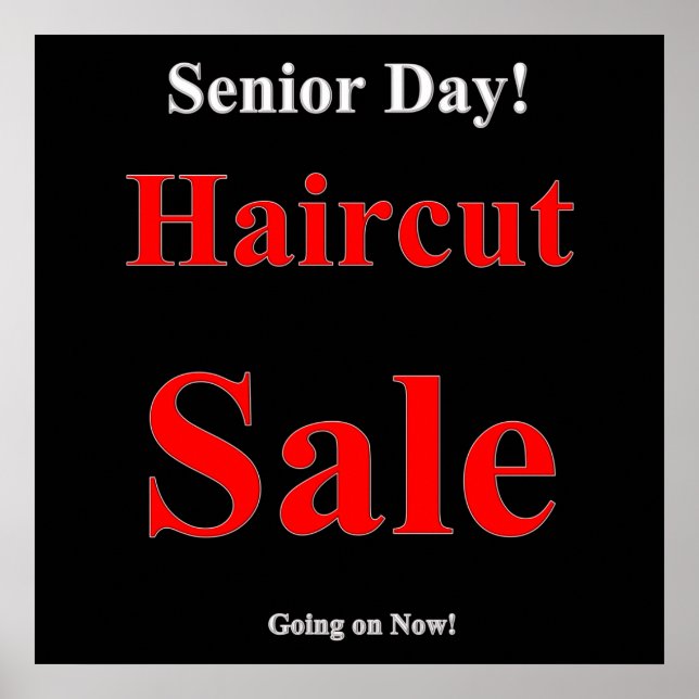 Senior Haircut Sale Poster Matte (Front)