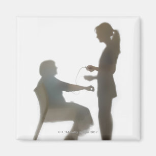 Senior health check / blood pressure reading magnet