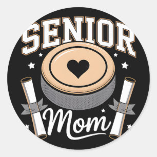 Senior Hockey Mum 2026 Graduate Funny Hockey Mum G Classic Round Sticker