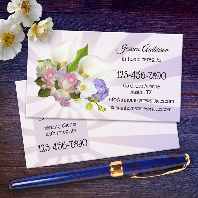 Senior Home Care Caregiver Business Card (Creator Uploaded)