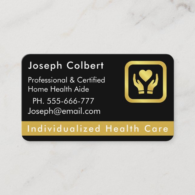 Senior Home Care Caregiver Business Card (Front)