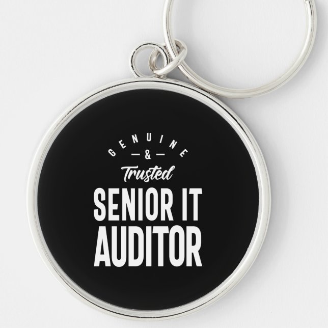 Senior It Auditor Job Title Gift Key Ring (Front)