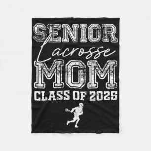Senior Lacrosse Mum Cl Of 2025 Graduate Lacrosse M Fleece Blanket