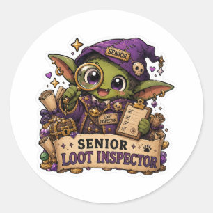 Senior Loot Inspector Goblin Sticker Funny RPG