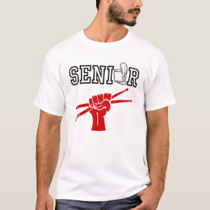 Senior Marching Band with Red Drum Sticks  T-Shirt