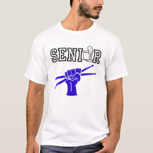 Senior Marching Band with Red Drumsticks T-Shirt