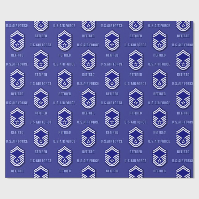 Senior Master Sergeant USAF Wrapping Paper (Flat)
