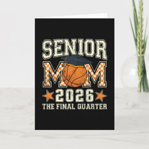 Senior Mom 2026 Sketll Graduation Quarter Men Wome Card