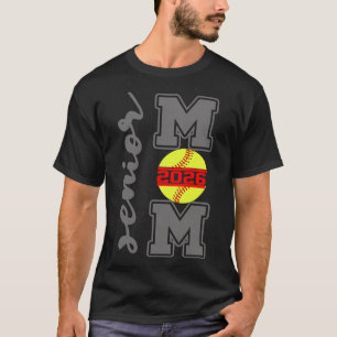 Senior Mom 2026 Softll Athlete Proud Parent Gradua T-Shirt
