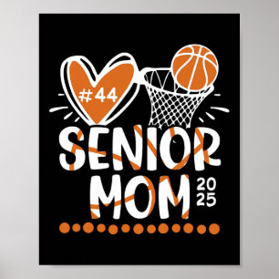 Senior Mom Cl Of 2025 Custom Sketll Player Number Poster