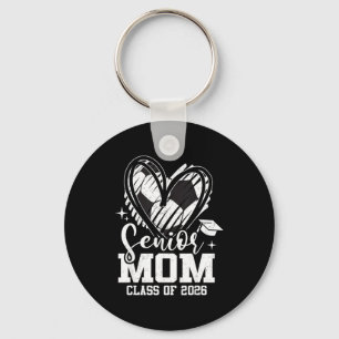 Senior Mom Cl Of 2026 Soccer Graduation Heart Key Ring