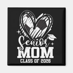Senior Mom Cl Of 2026 Soccer Graduation Heart Magnet