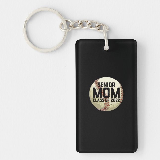 Senior Mom Class of 2022 Baseball Mom Key Ring (Front)