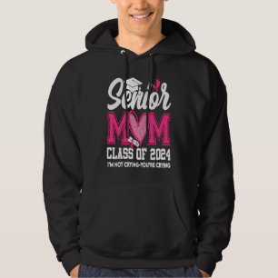 Senior Mom Class Of 2024 24 Graduate Heart Graduat Hoodie
