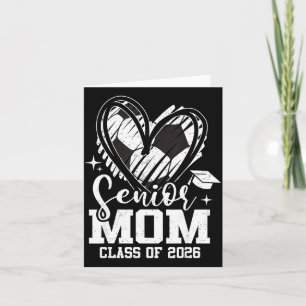 Senior mom class of 2026 soccer graduation heart card