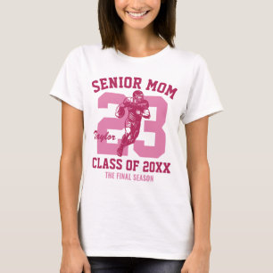 Senior Mom Football Team Graduate Custom Sports T-Shirt