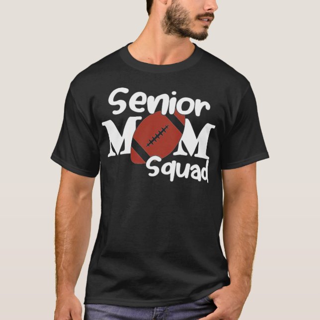 Senior mom squad design for football animal africa T-Shirt (Front)
