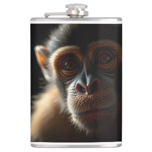 Senior monkey hip flask