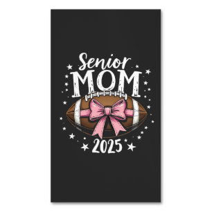 Senior Mum 2025 Class of Graduation Football Magnetic Business Card