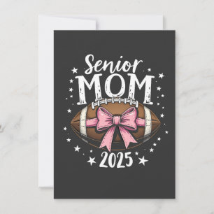 Senior Mum 2025 Class of Graduation Football Thank You Card