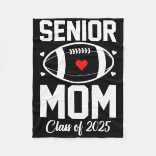 Senior Mum 2025 Football Mummy Cl Of 2025 Graduati Fleece Blanket