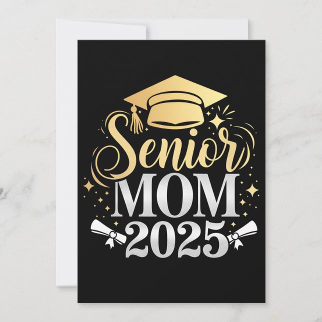 Senior Mum 2025 Graduation Family Son Daughter Invitation (Front)