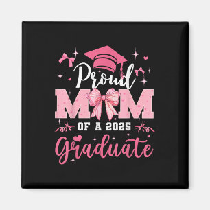 Senior Mum 2025 Graduation Proud Mum Coquette Bow Magnet