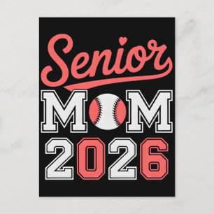 Senior Mum 2026 Baseball Proud Family Sports Shirt Holiday Postcard