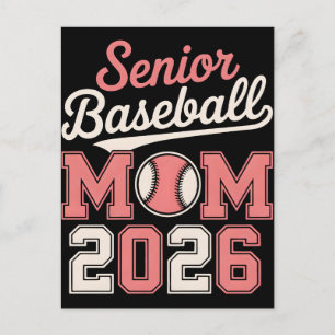 Senior Mum 2026 Baseball Proud Family Sports Shirt Holiday Postcard