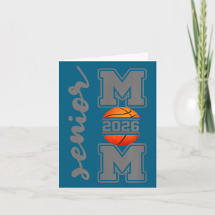 Senior mum 2026 basketball athlete proud parent card