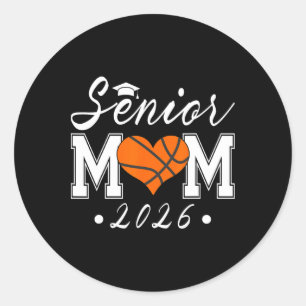 Senior Mum 2026 Cl Of 2026 Sketll Graduate Mother Classic Round Sticker