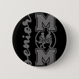 Senior Mum 2026 Cross Country Runner Proud Parent 6 Cm Round Badge
