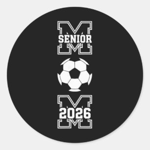 Senior Mum 2026 Soccer Cl Of 2026 Funny Graduation Classic Round Sticker