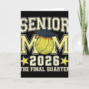 Senior Mum 2026 Tennis Graduation Quarter Men Wome Card