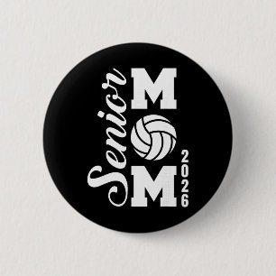 Senior Mum 2026 Volleyball Mummy Cl Of 2026 Gradua 6 Cm Round Badge