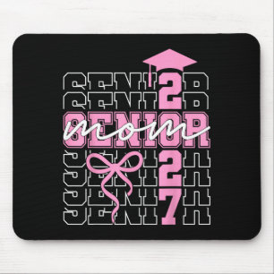 Senior mum 2027 class of 2027 coquette bow mouse pad