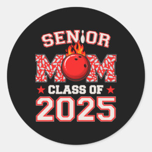 Senior Mum Cl Of 2025 Bowling Graduation Mama 2025 Classic Round Sticker