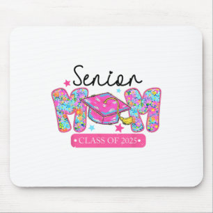Senior Mum Cl Of 2025 Coquette Bow Graduation Mouse Pad