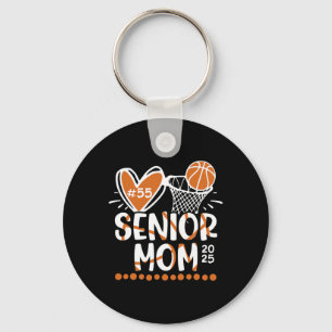 Senior Mum Cl Of 2025 Custom Sketll Player Number Key Ring