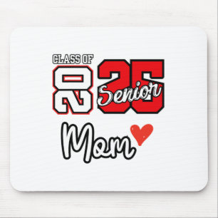 Senior Mum Cl Of 2025 Proud Mum Of Graduate Heart Mouse Pad