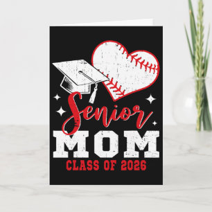 Senior Mum Cl Of 2026 Baseball Graduation  Card