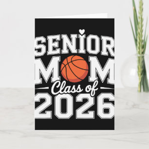 Senior Mum Cl Of 2026 Cute Basketball Mum Graduati Card