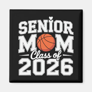 Senior Mum Cl Of 2026 Cute Basketball Mum Graduati Magnet